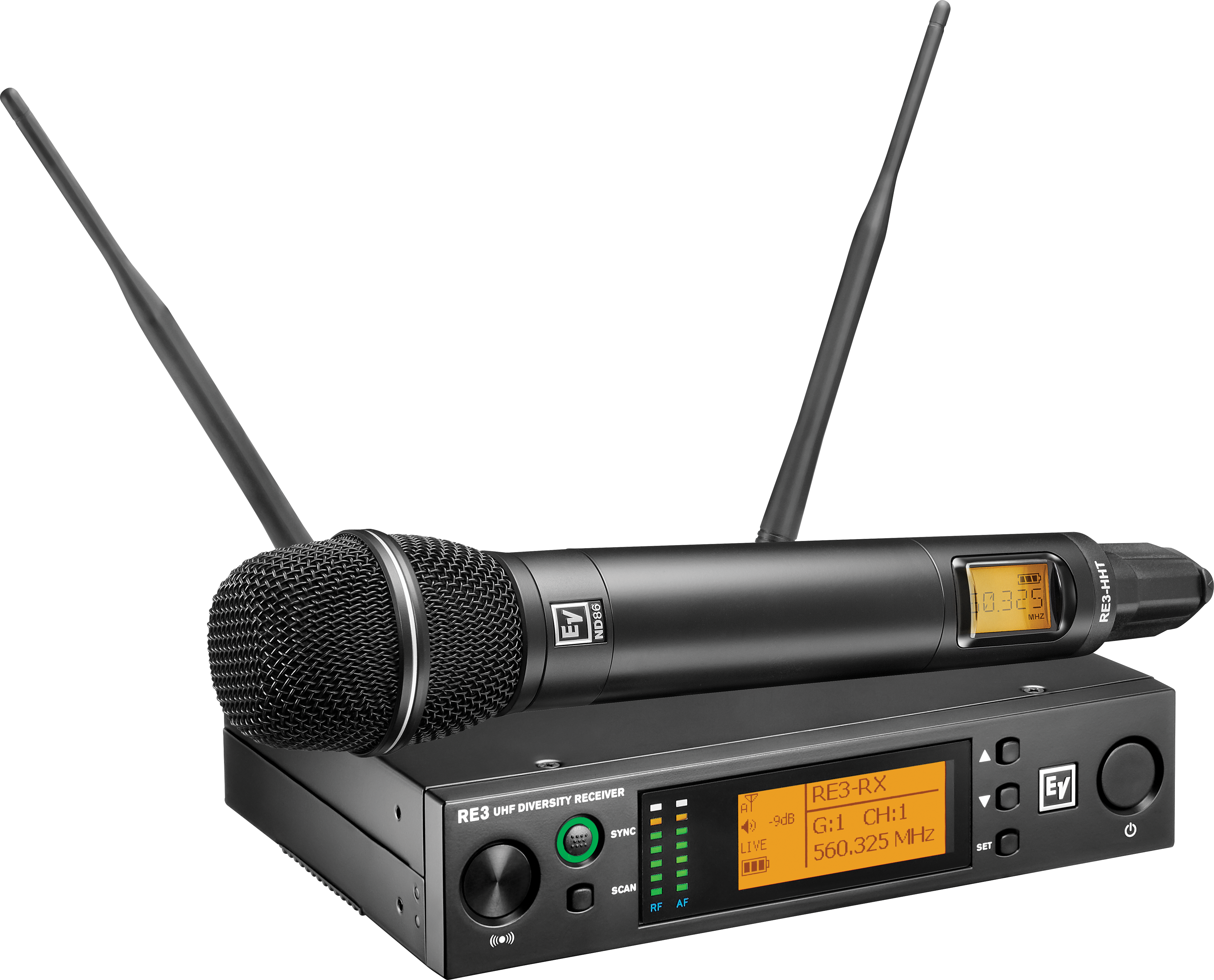 RE3-ND86-5H Handheld set with ND86 head 560-596MHz