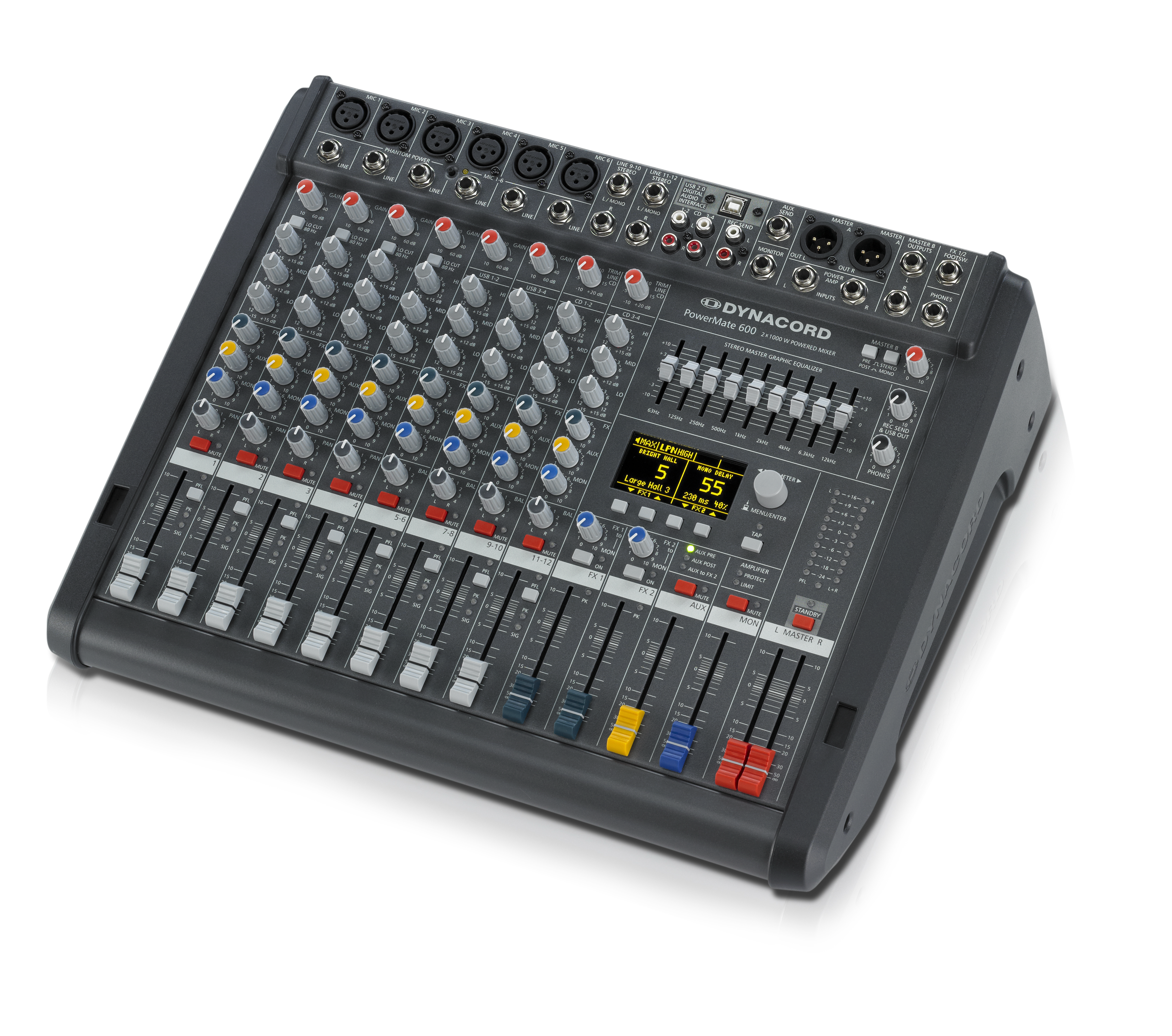 PM600-3 Powered mixer, 6 mic channels
