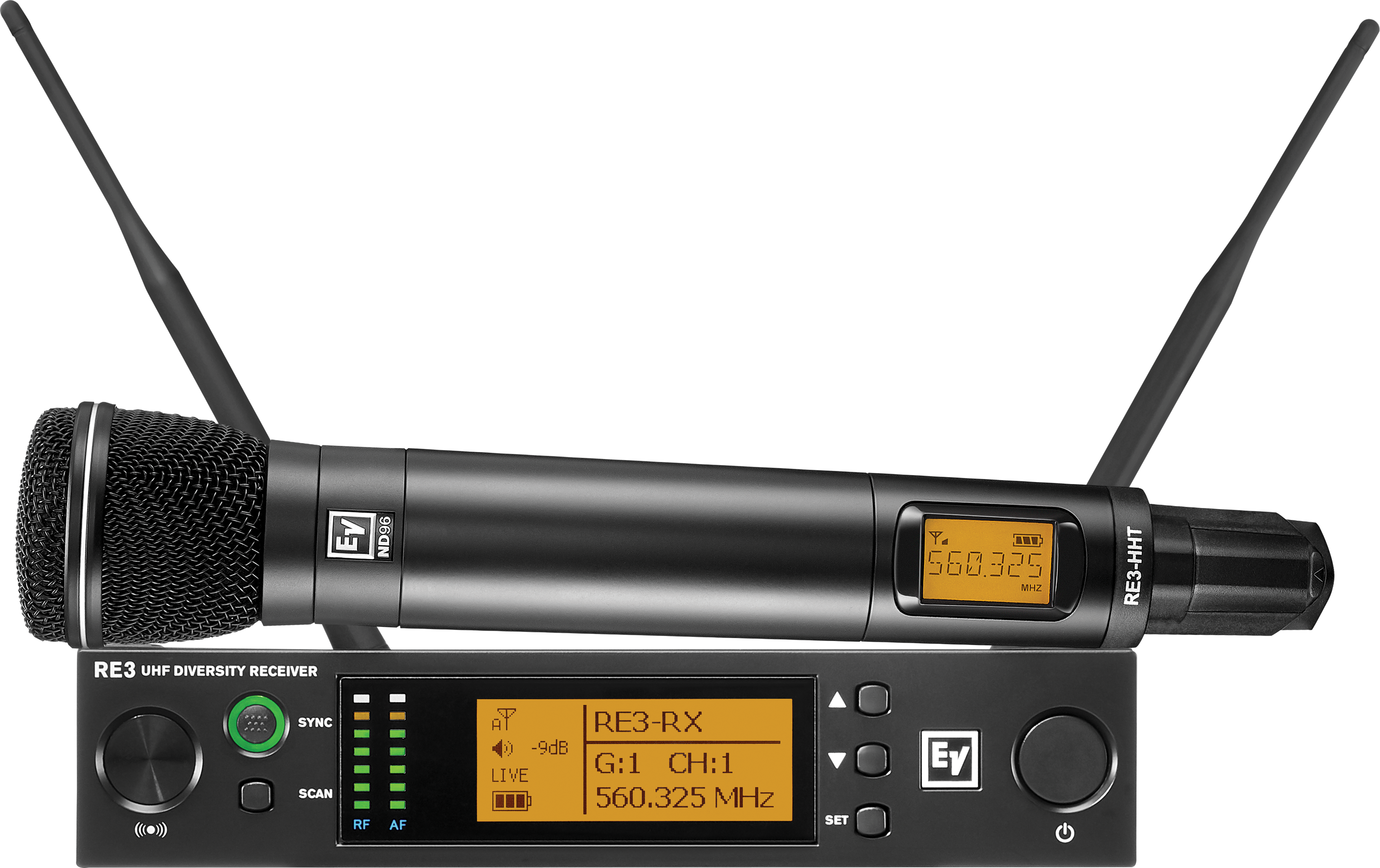 RE3-ND96-5H Handheld set with ND96 head 560-596MHz