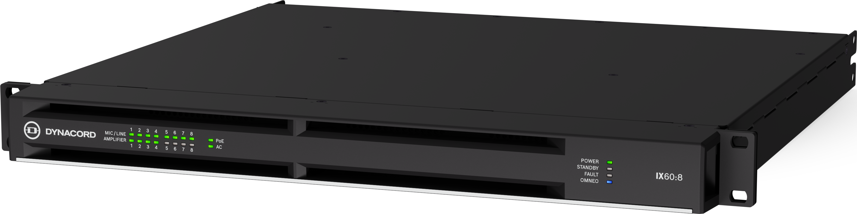 IX60:8 8-channel DSP power amplifier, 6 kW