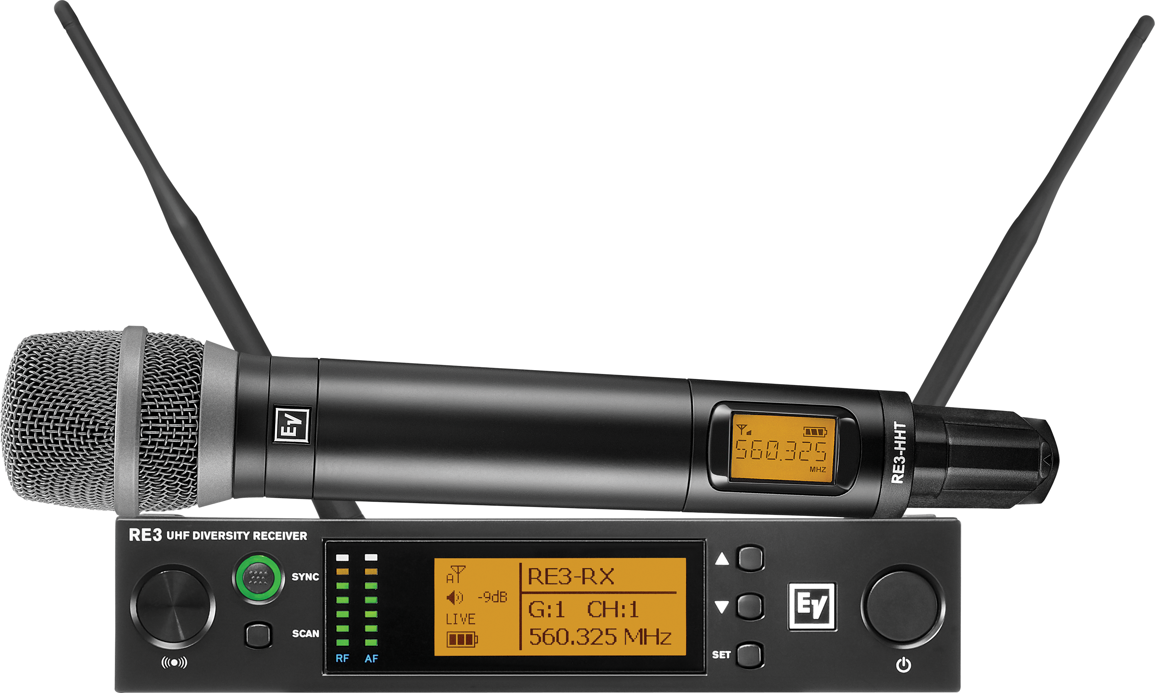 RE3-RE520-5H Handheld set with RE520 head 560-596MHz